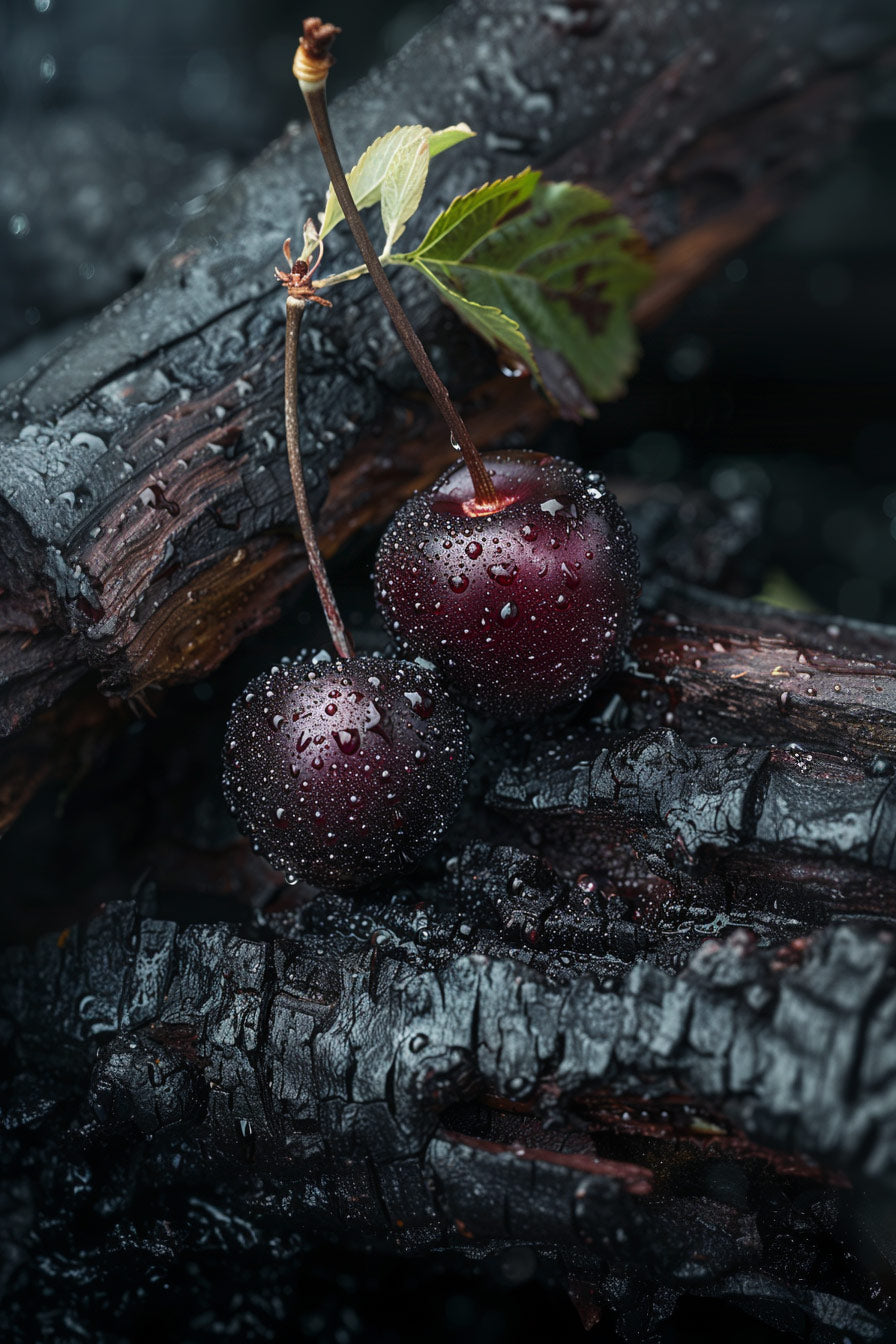 Savon artisanal exfoliant: Smaug Soda et Cerise Noire