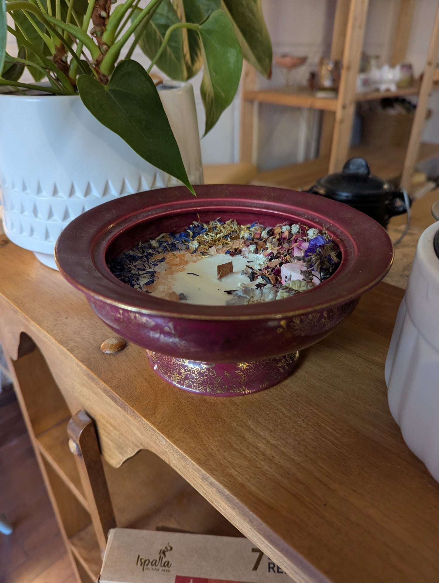 Bougie de soya | mèche en bois | Vanille ambrée et noix de coco