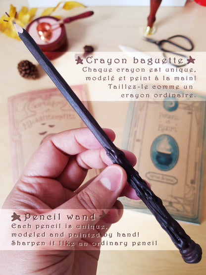 Ensemble 2 Carnet sorciers + Crayon baguette