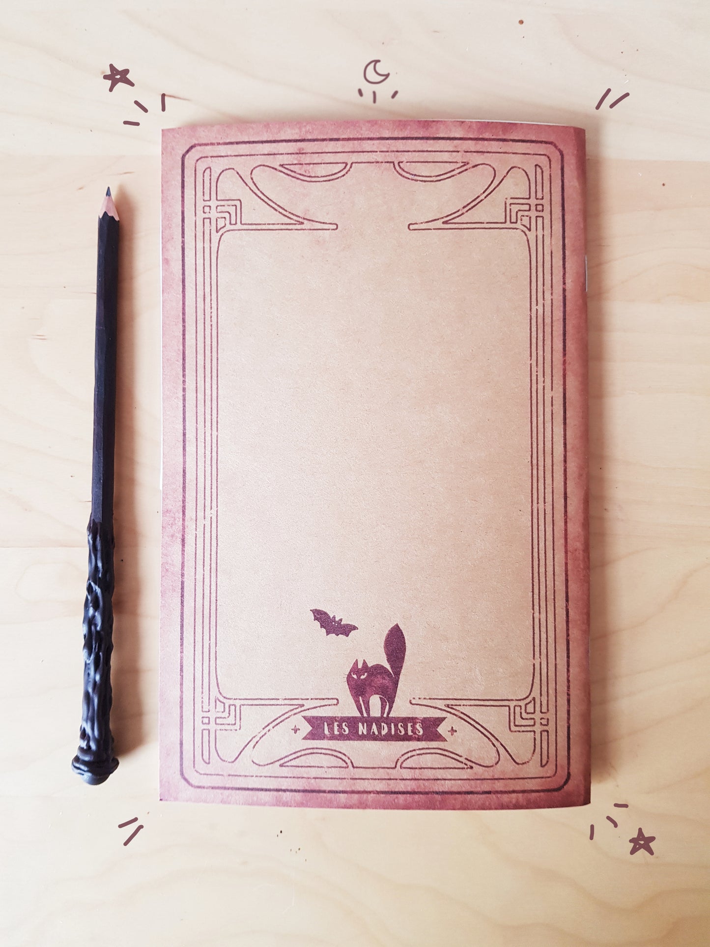 Ensemble 2 Carnet sorciers + Crayon baguette