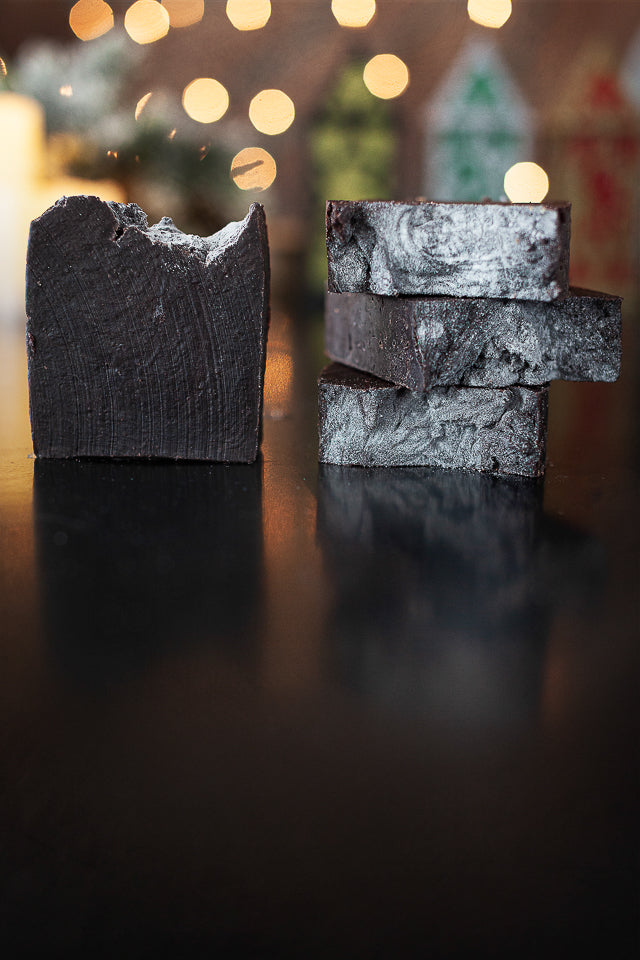 Choco frog: Rustic artisanal soap with real dark chocolate