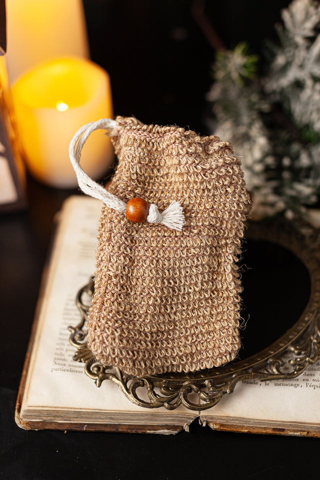 Exfoliating pouch in natural Sisal 