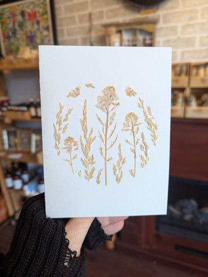 Botanical Greeting Card - Pressed Flowers