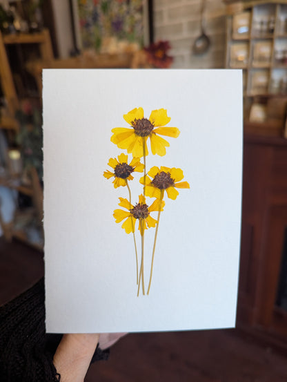 Botanical Greeting Card - Pressed Flowers