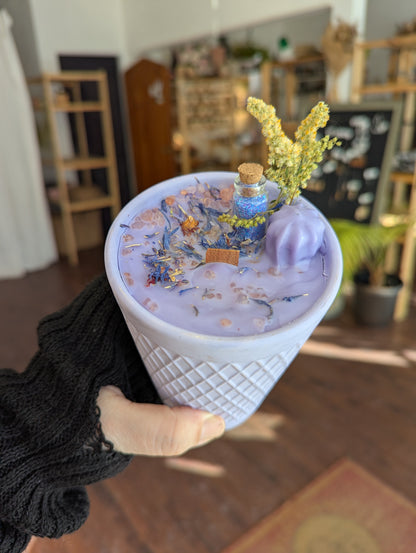 Bougie de soya | mèche en bois  | Vanille ambrée et noix de coco