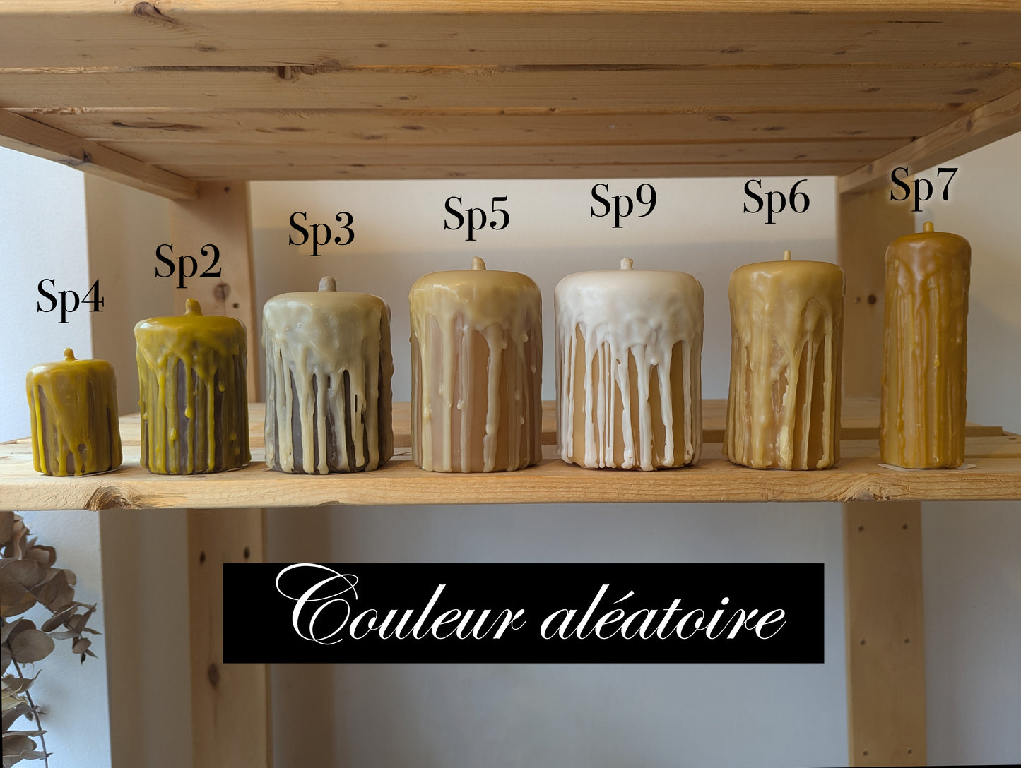 Chandelles en cire d’abeille 100% naturelles