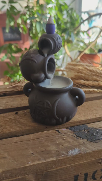 Backflow Incense Burner for Cones: 3 Cauldrons