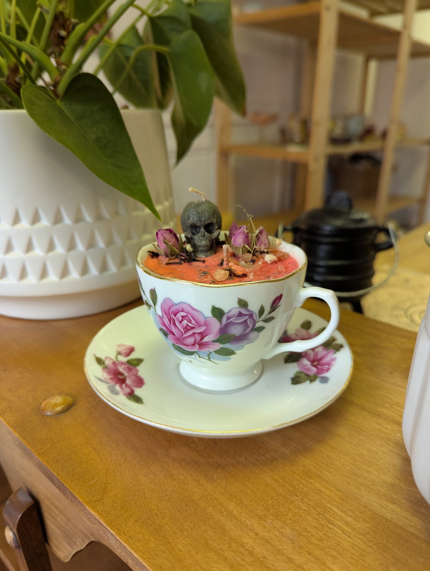 Bougie de soya | Tasse de Fantaisie  |  Rose et Cannelle