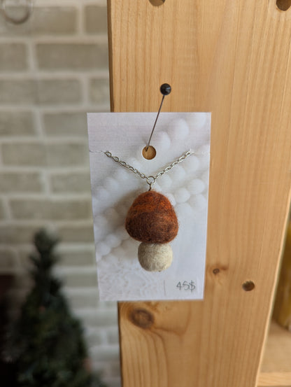 Collier long champignon / Unique