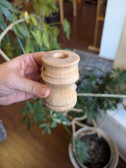 Wooden candle holder