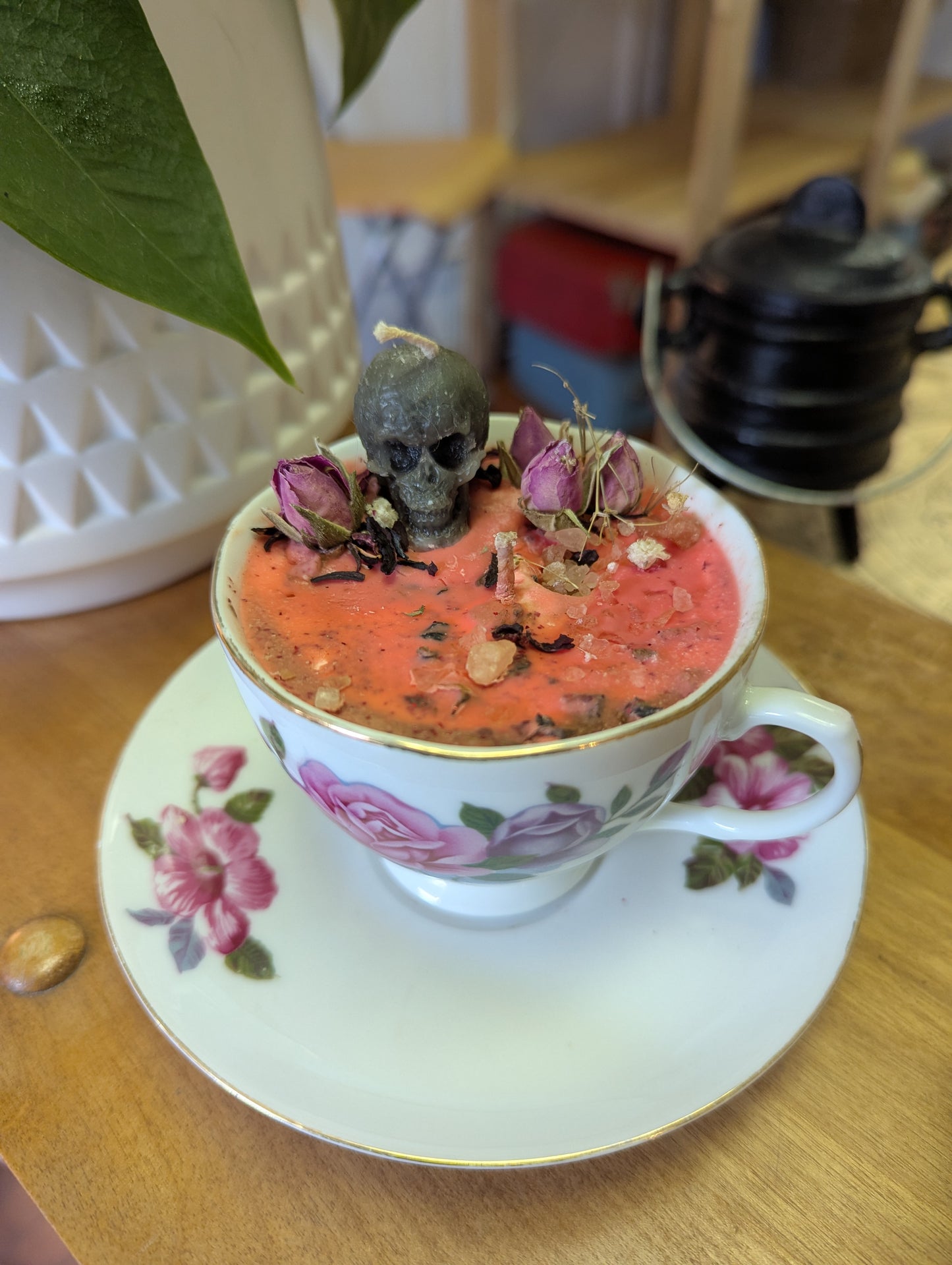 Bougie de soya | Tasse de Fantaisie  |  Rose et Cannelle