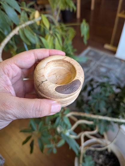 Wooden candle holder