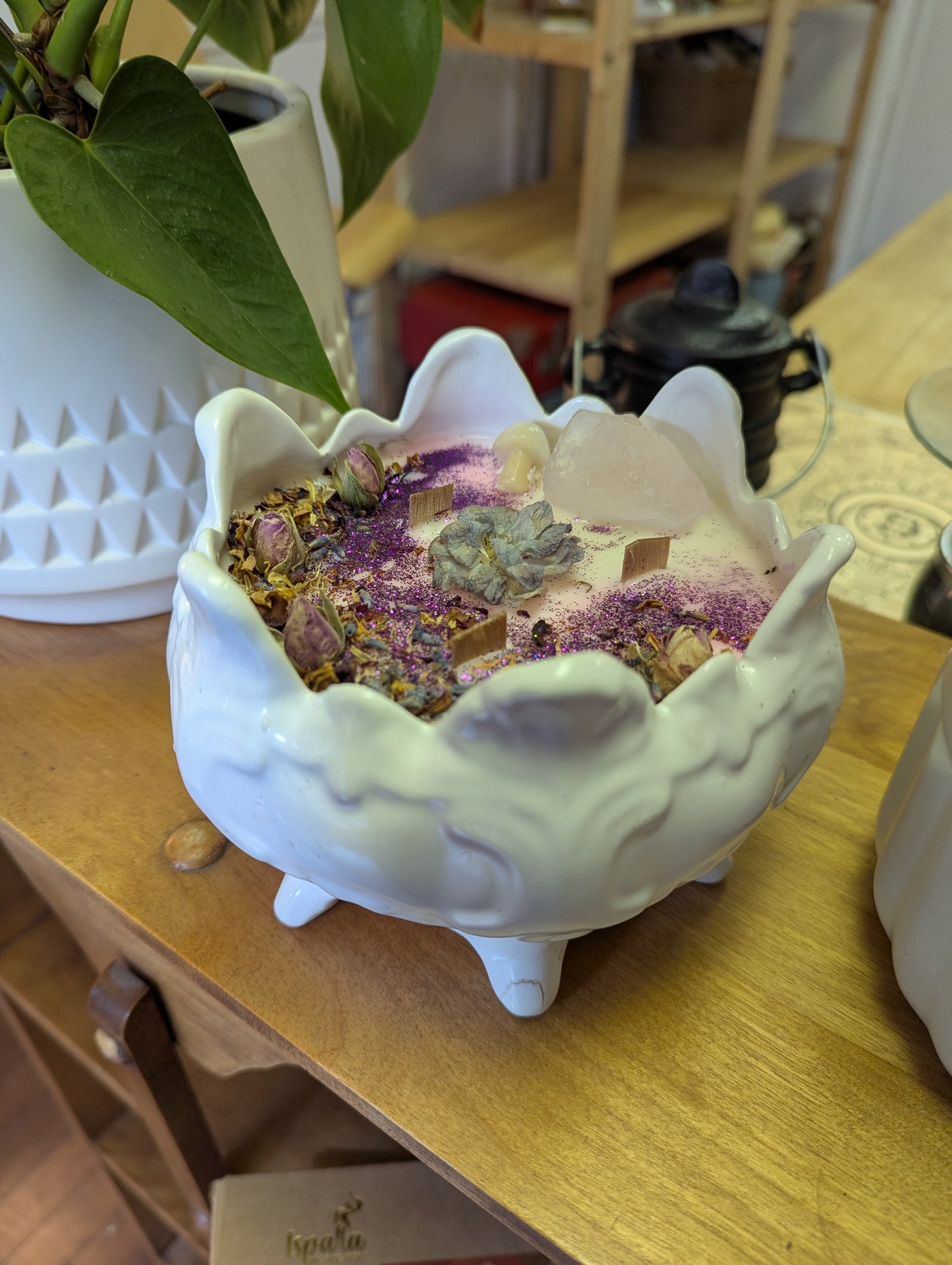 Bougie de soya | 3 mèches en bois  | Vanille ambrée et noix de coco