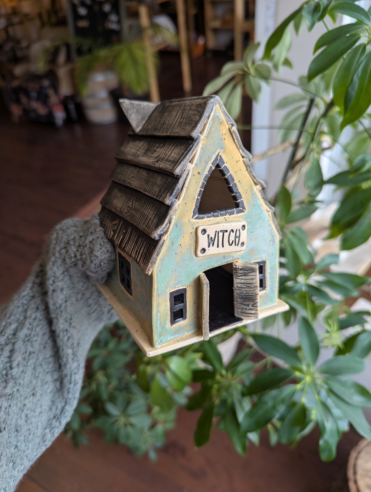 Maisonnette - Witch- décorative en grès