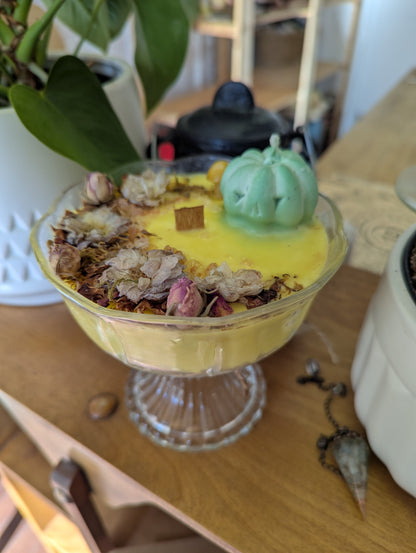 Bougie de soya | mèche en bois | Melon