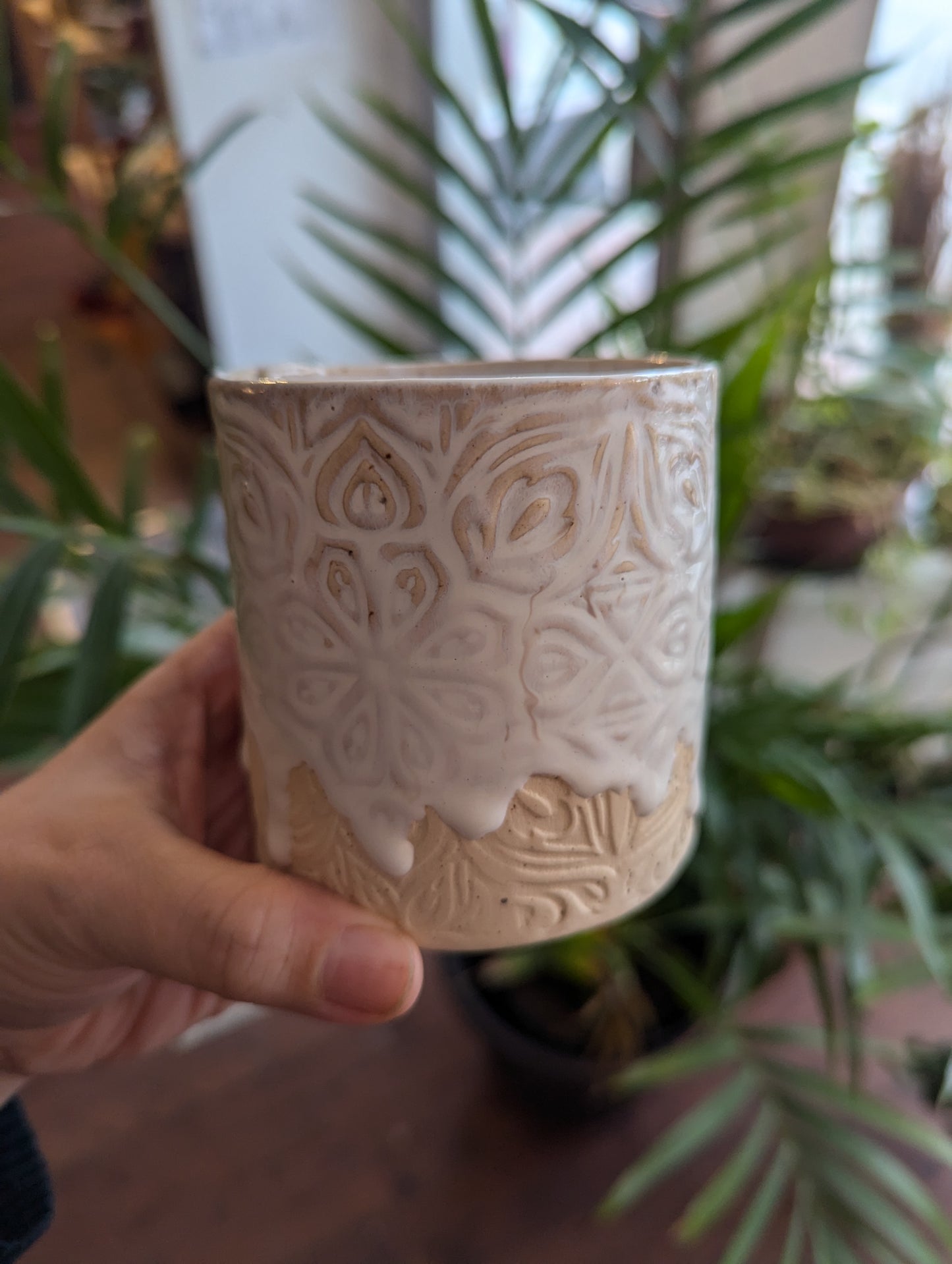 Cup Latté Mandala blanc: Rocksand