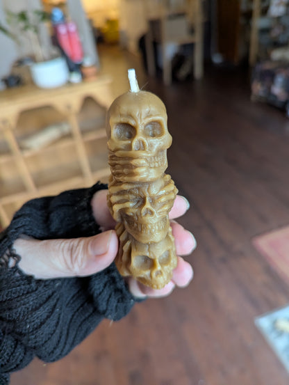 Bougie de cire d'abeilles: Pillier 3 têtes