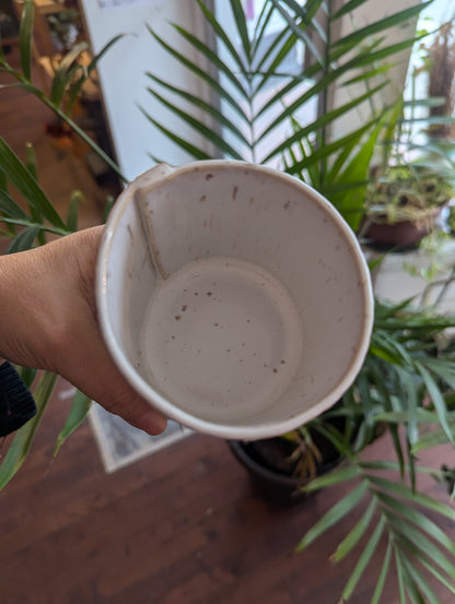 White Mandala Latte Cup: Rocksand