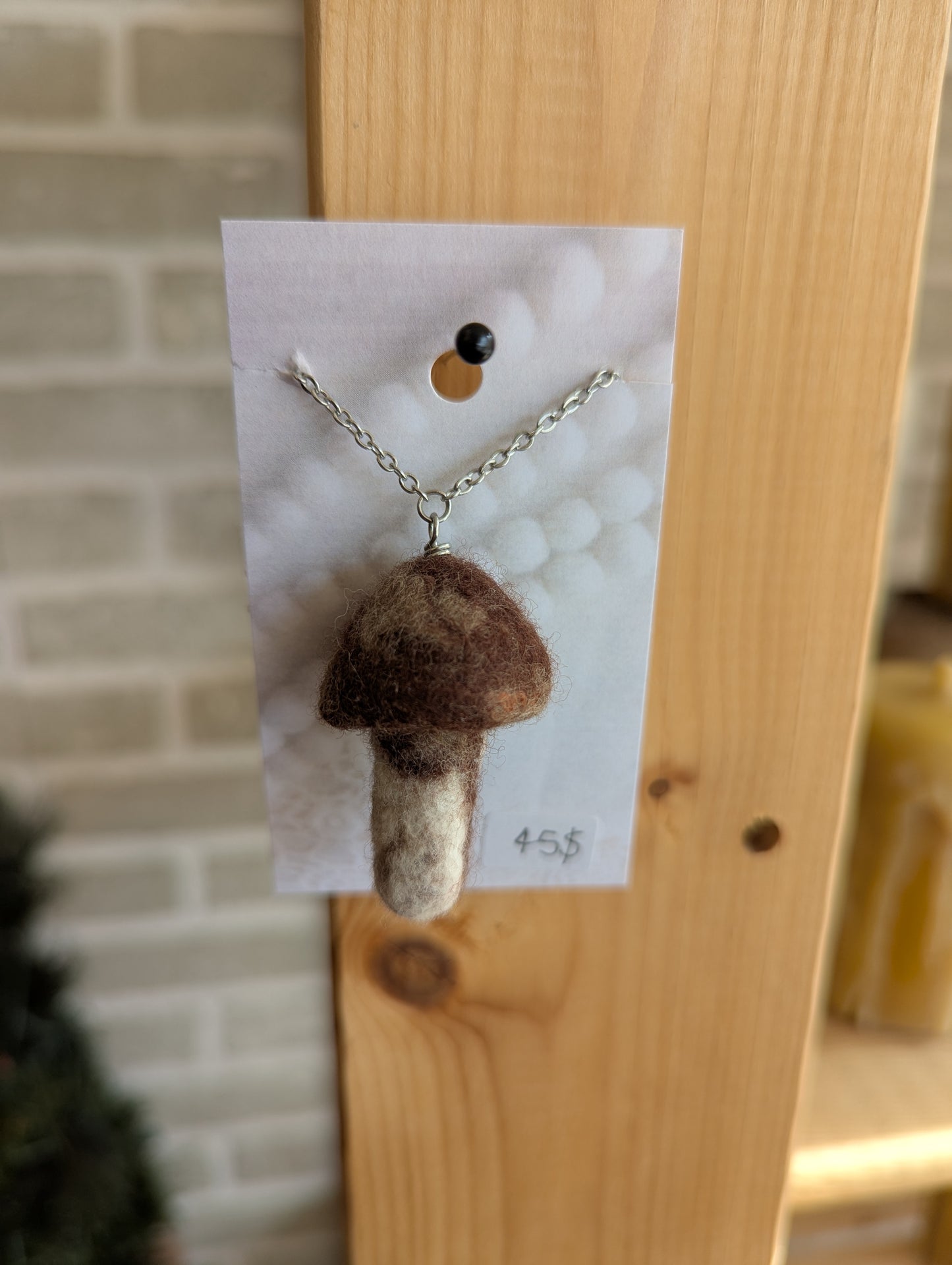 Collier long champignon / Unique