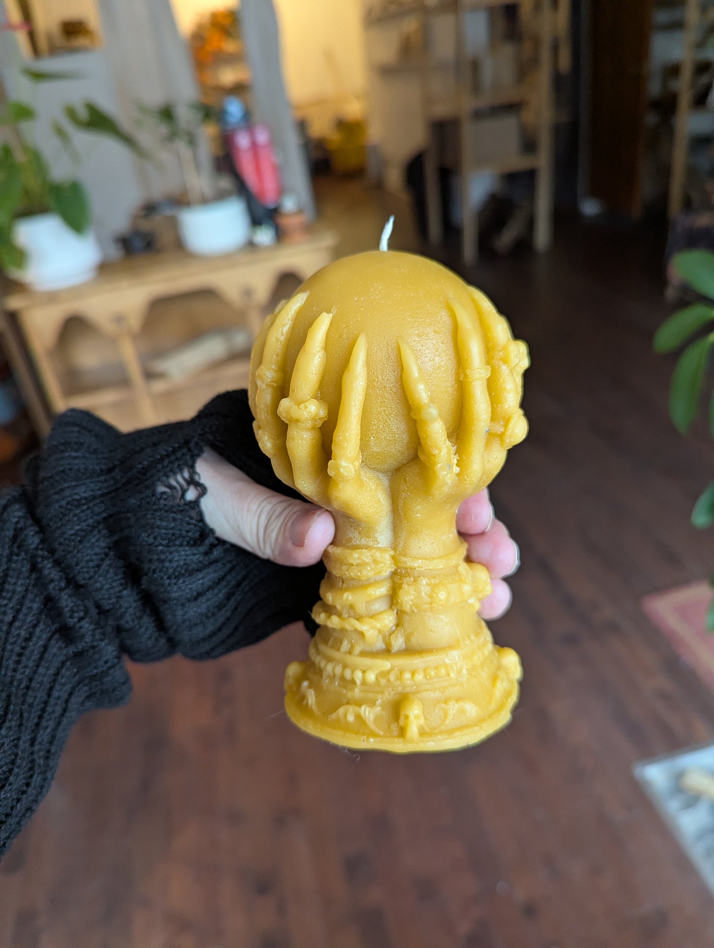 Bougie de cire d'abeilles: Boule de crystal