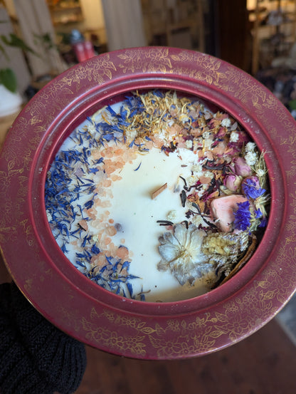 Bougie de soya | mèche en bois  | Vanille ambrée et noix de coco