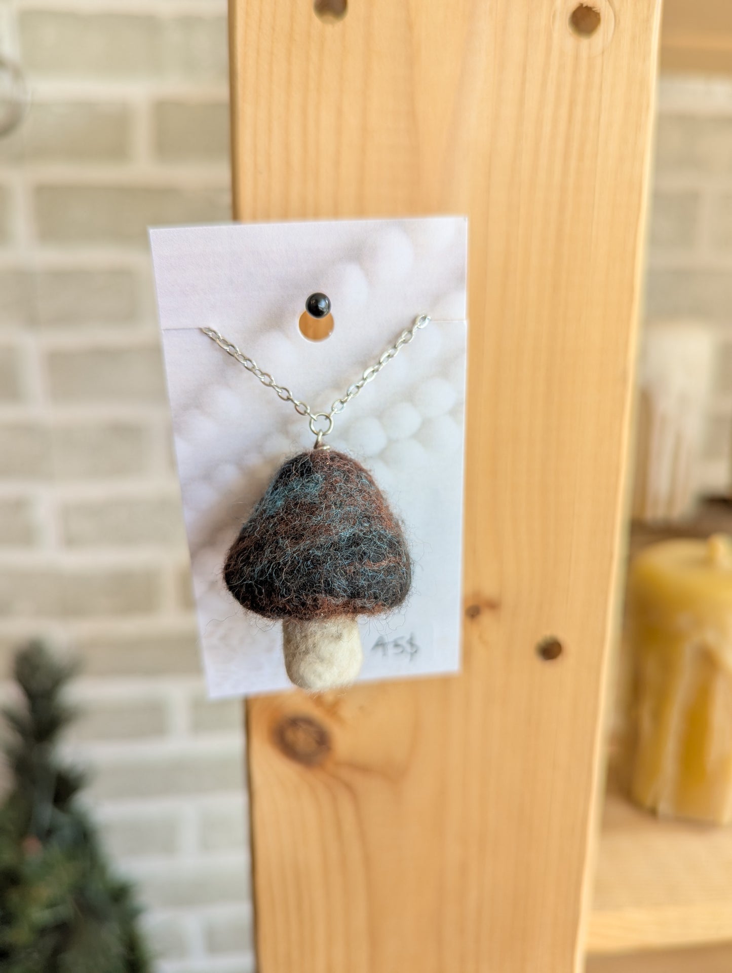 Collier long champignon / Unique