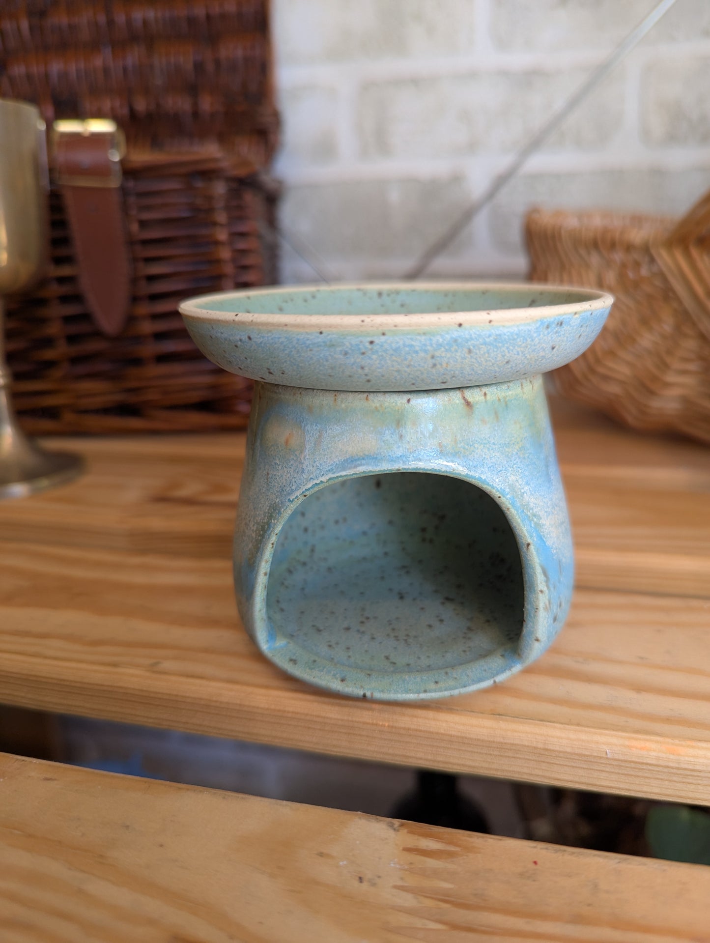 Diffuseur bleu pour cire, huiles essentielles, herbes