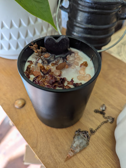 Bougie de soya | mèche en bois| 10oz | Châtaines épicées