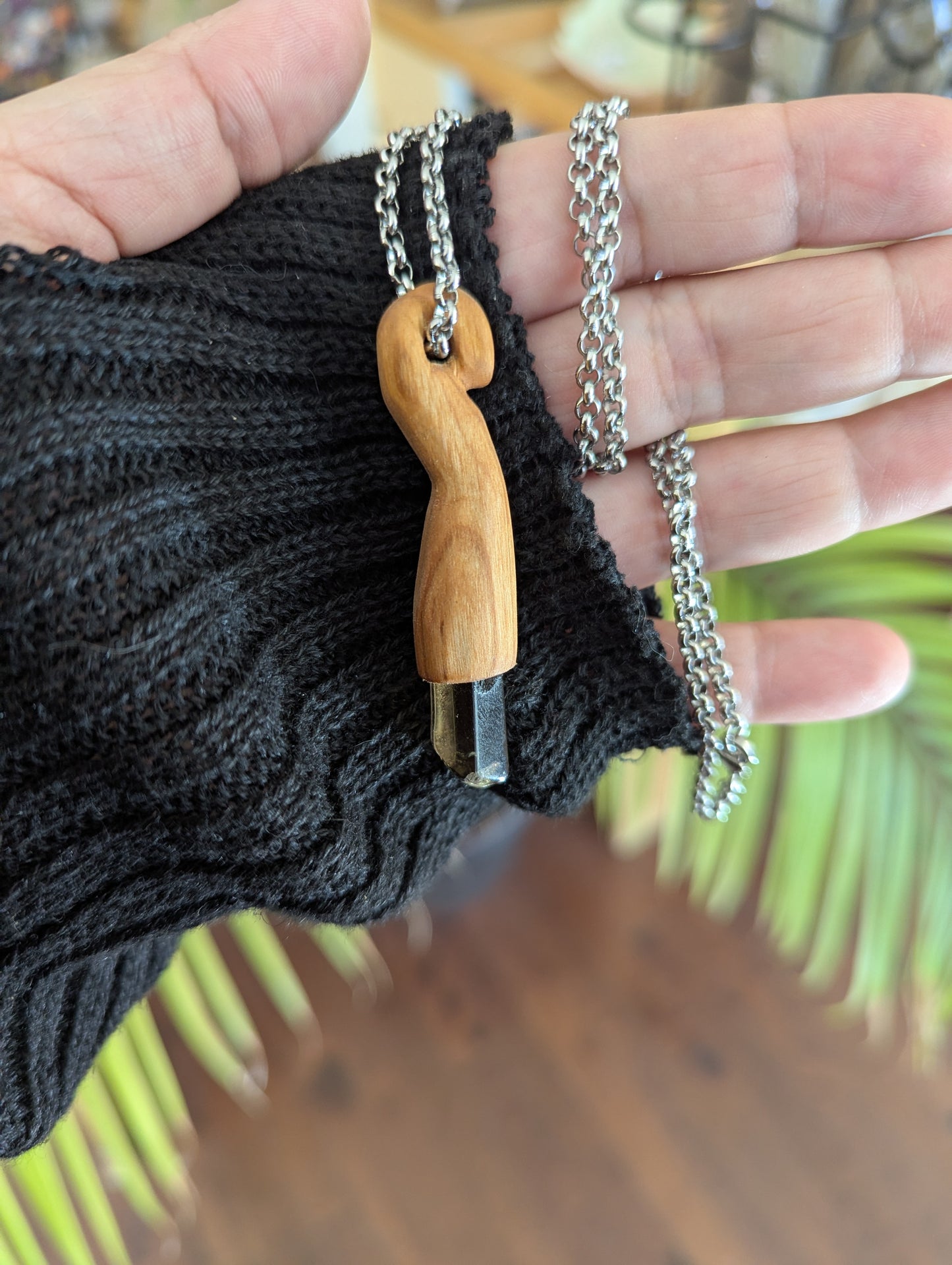 Collier: Bois et Pierre