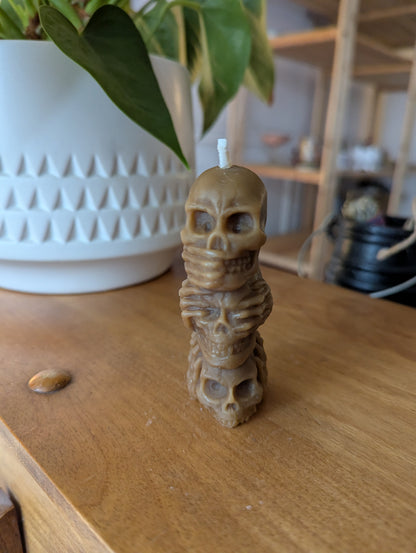 Bougie de cire d'abeilles: Pillier 3 têtes