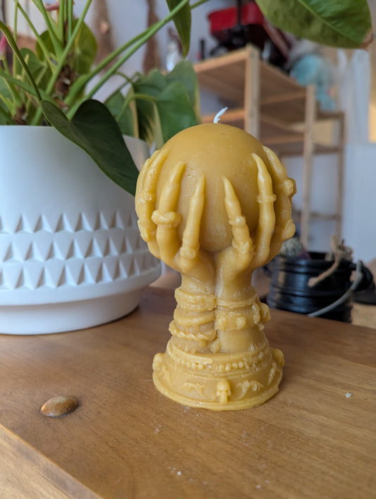 Bougie de cire d'abeilles: Boule de crystal