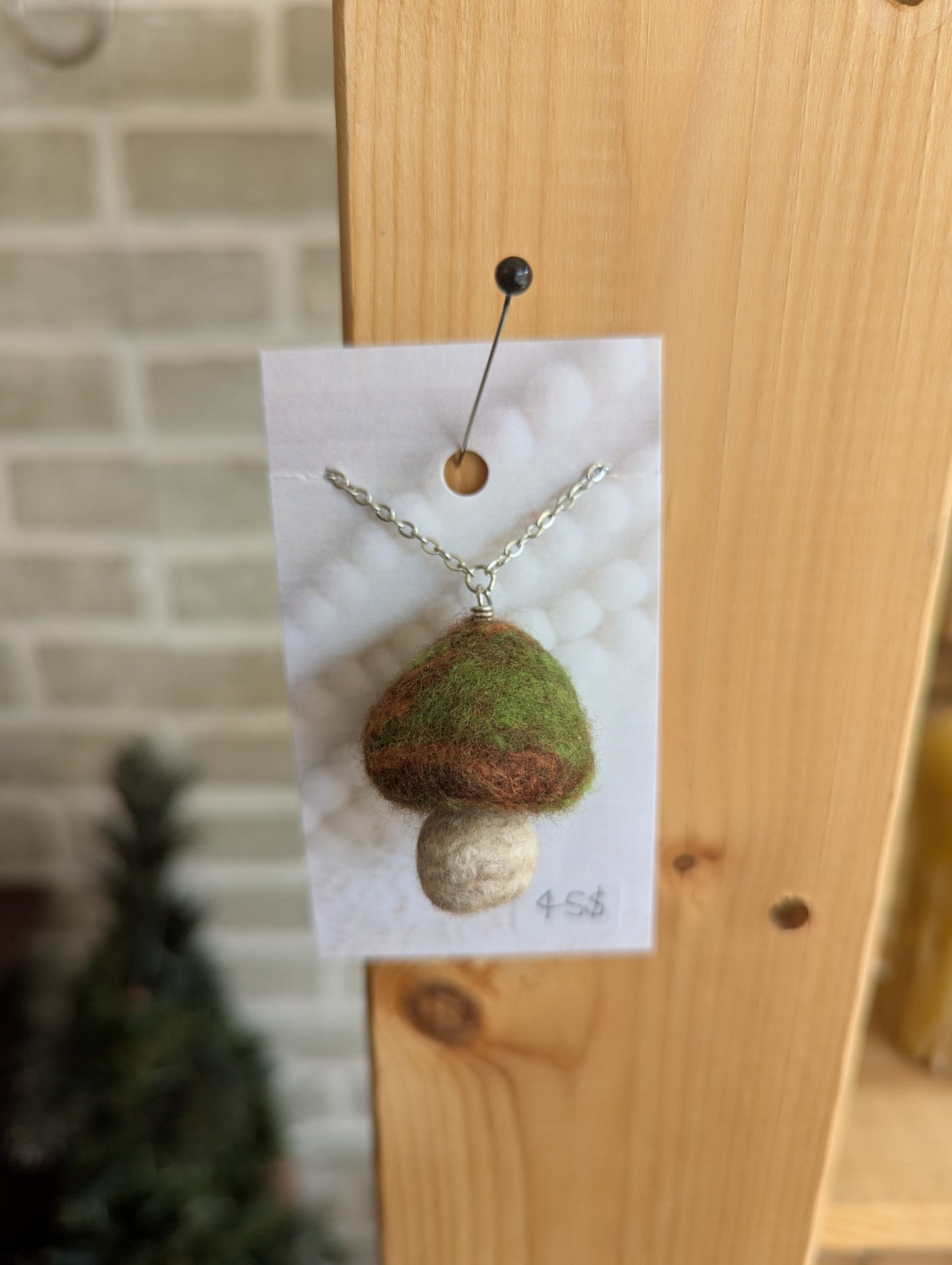 Collier long champignon / Unique