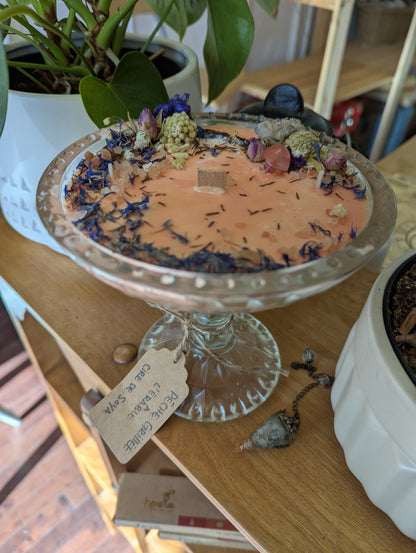 Bougie de soya | mèche en bois | Pêche Grillée à l'Érable | Grande