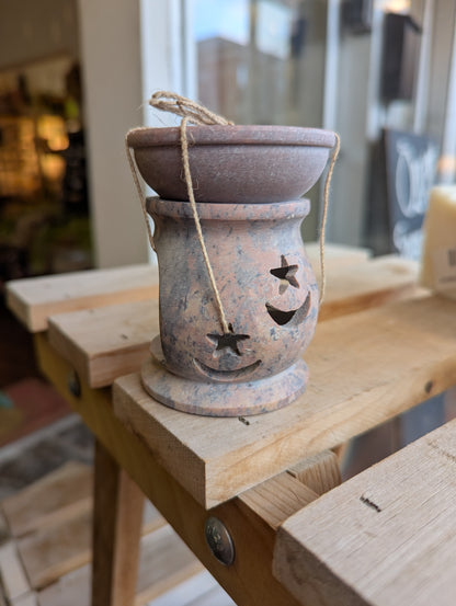 Soapstone oil and wax burner - Natural color
